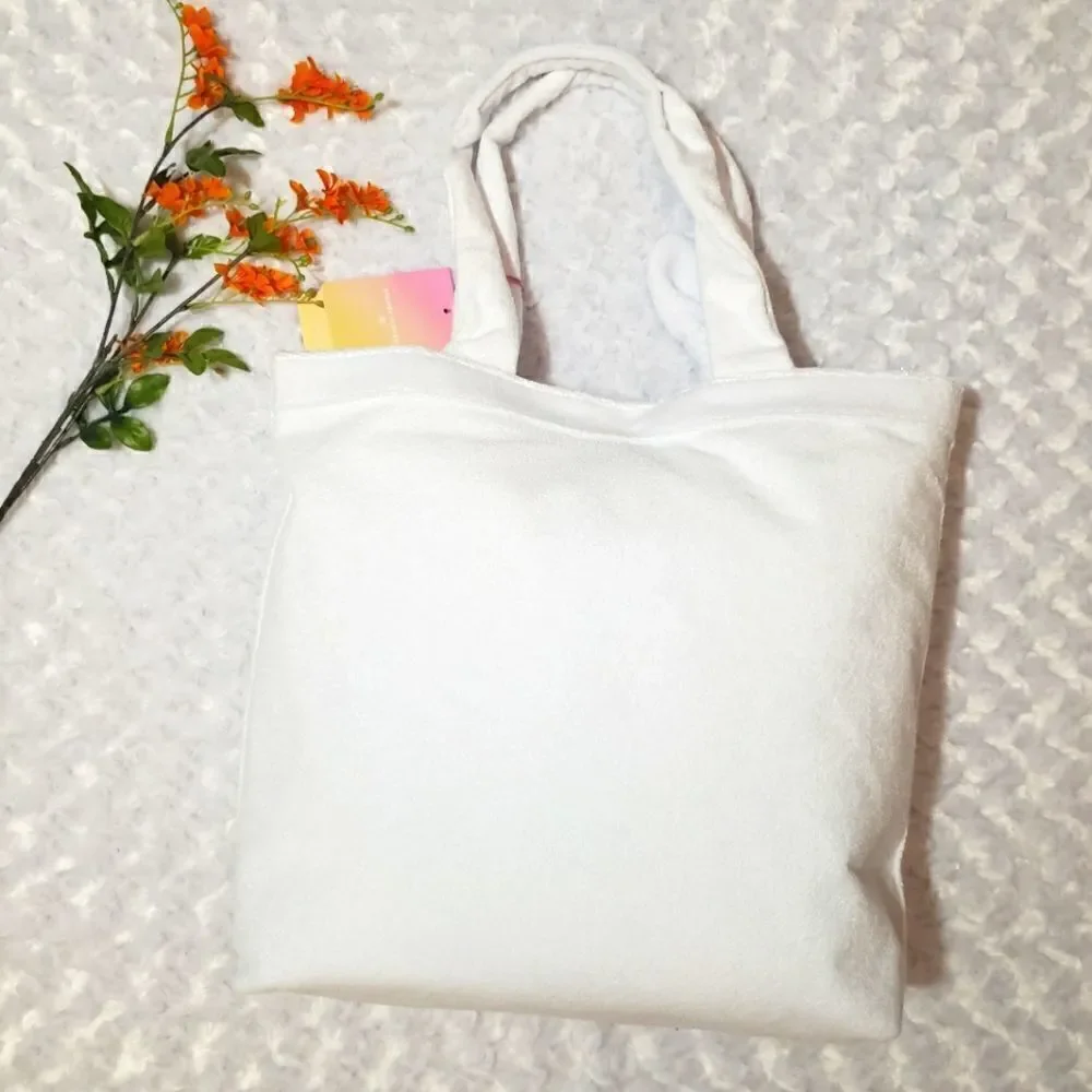 Stoney Clover Lane x Target terry cloth embossed white beach tote bag